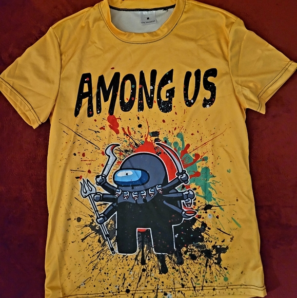 AMONG US Shirts & Tops Nwt Kids Boys Among Us T Shirt Yellow Size M